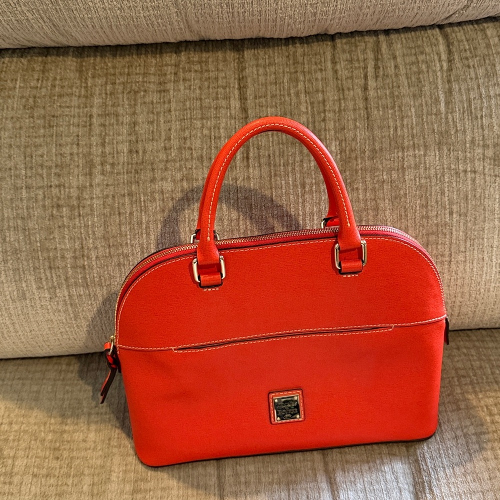 Dooney & Bourke Bold Orange domed Satchel with detachable strap 10 x 12 - Picture 11 of 11